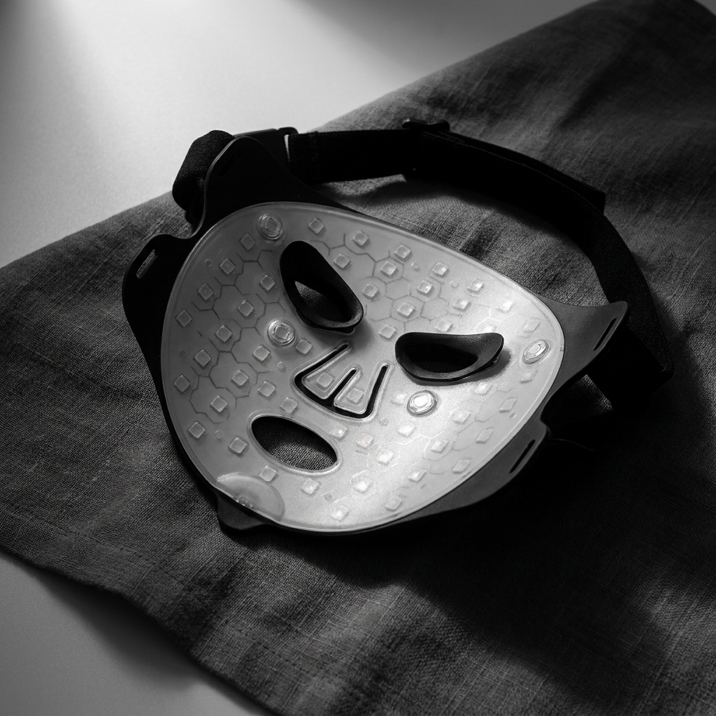 AXV Lumen mask LED panel and strap detail