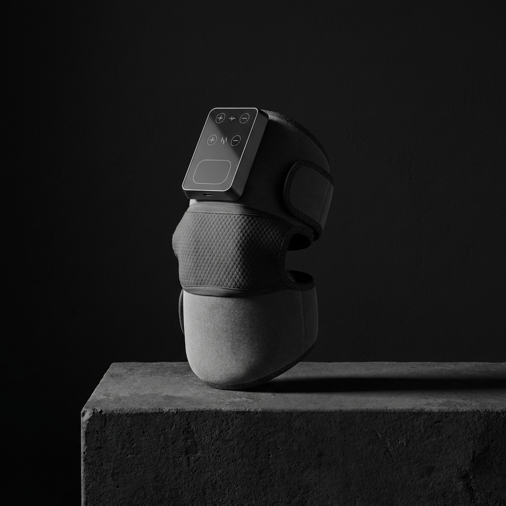 AXV Flow massager upright on a charcoal plinth